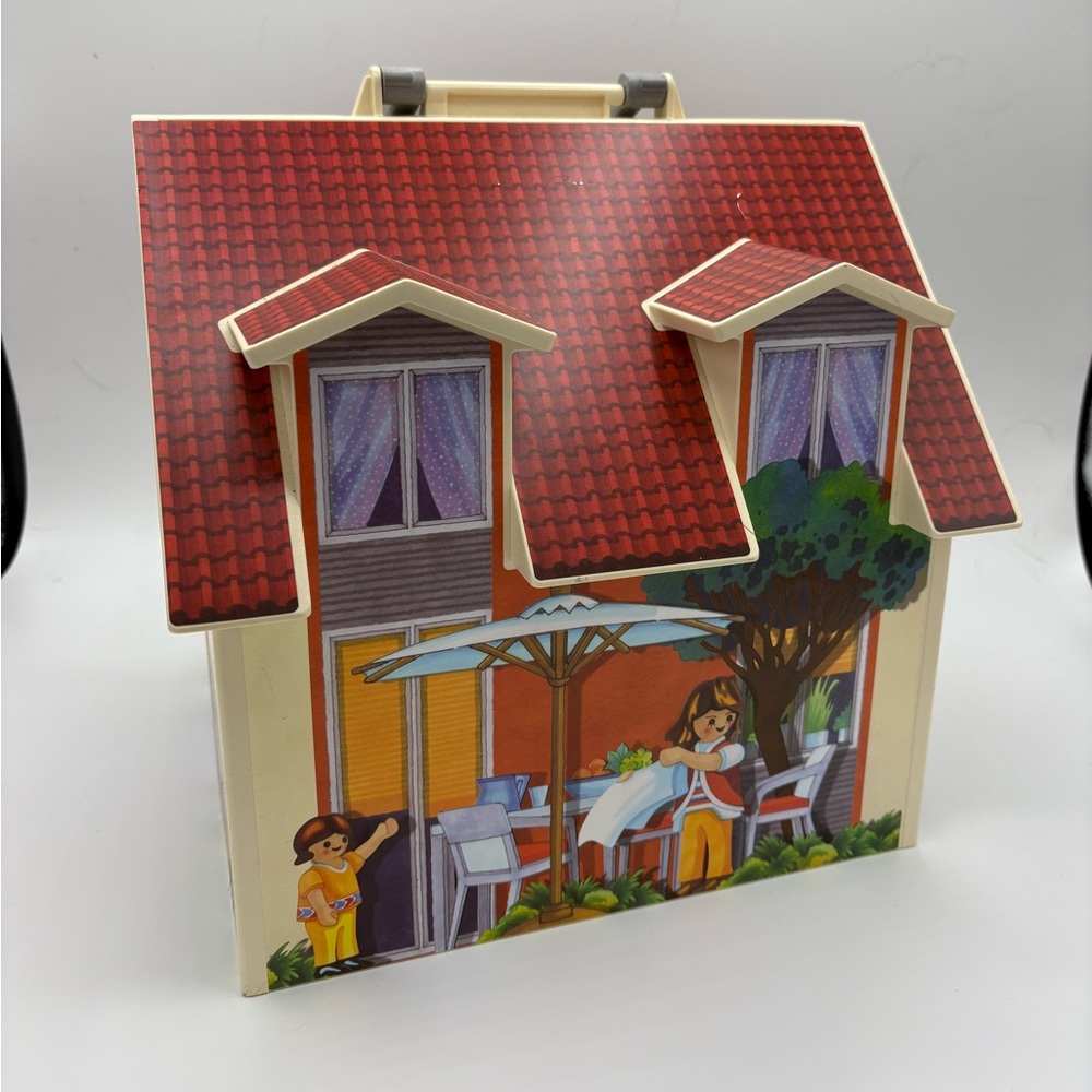 Playmobil 2005 Geobra Take Along Modern Doll House w/ Accessories